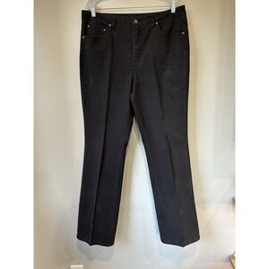 St. John's Bay‎ Womens Size 16W Pockets Bootcut Leg Black Denim Jeans